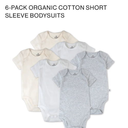 6-Pack Organic Cotton Short Sleeve Bodysuits | Honest Baby Clothing