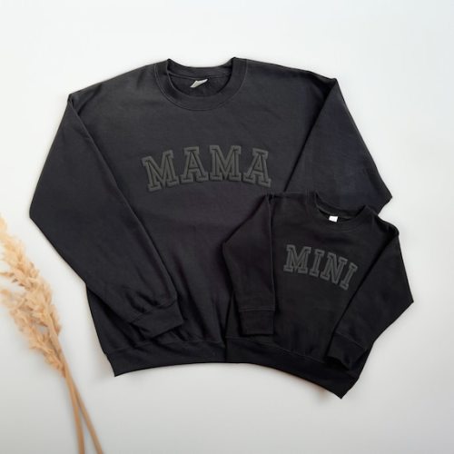 Embossed Mama Mini Sweatshirt Mother's Day Gift Crewneck for New Mom and Baby Gift Pullover for Newborn Matching Mom & Toddler Top - Etsy