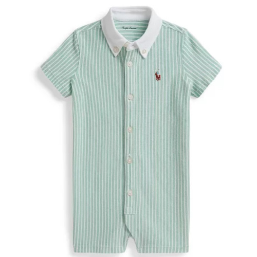 Baby Boys' Striped Oxford Shortall