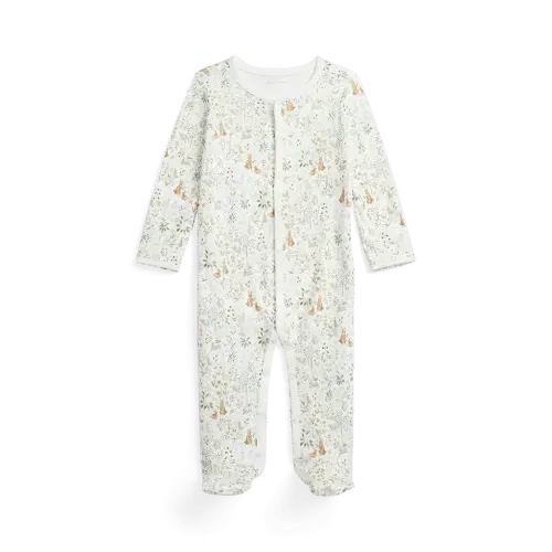 RL Baby x Riley Sheehey Cotton Coverall in Bunny Meadow | Over The Moon