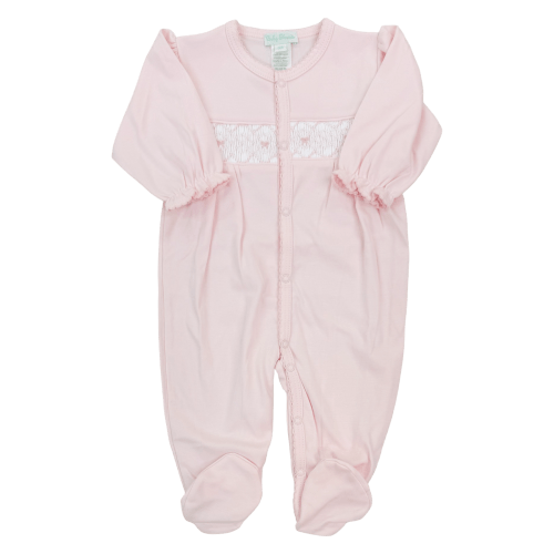 Hand Smocked Footie - Bows