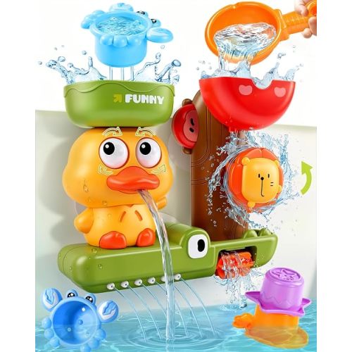 Toddler Bath Toys for Kids Ages 1-3 Waterfall Bathtub Toys for Toddlers 2-4