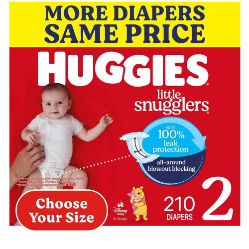 Huggies Little Snugglers Baby Diapers, Sizes Newborn-2
