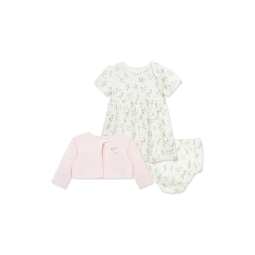 Little Me Bunny Dress, Cardigan & Bloomers Set | Nordstromrack