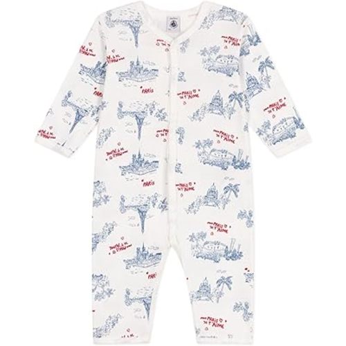 Petit Bateau Babies' footless cotton Paris-themed ROMPER SIZES 3-36 MONTH