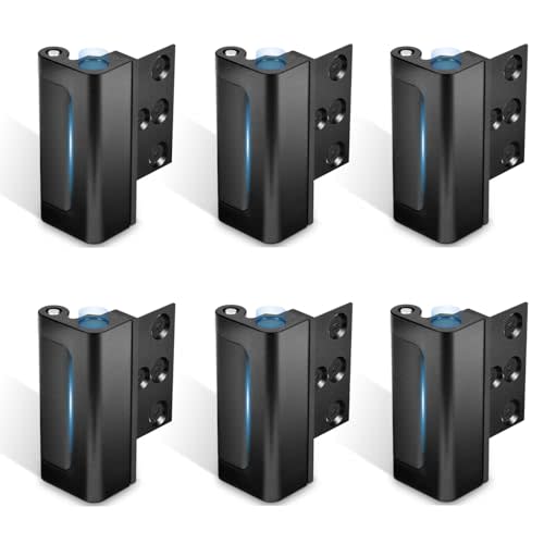 6Pack Door Reinforcement Lock Home Security, Childproof Safety | Top Door Lock Latch for Toddlers Safety, Inside Defender Prevents Unauthorized Entry on Inward Doors, Withstands 800lbs