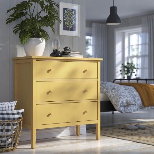 GULLABERG 3-drawer dresser - yellow 39x18 7/8x39 3/8 "