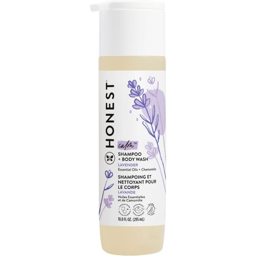 The Honest Company 2-in-1 Cleansing Shampoo + Body Wash | Gentle for Baby | Naturally Derived, Tear-free, Hypoallergenic | Lavender Calm, 10 fl oz