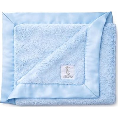 Little Giraffe Baby Blanket - Luxe Soft Blanket with Satin Trim - Baby Stroller Blanket - Newborn Baby Essentials & Baby Gifts - 29x35" - Blue