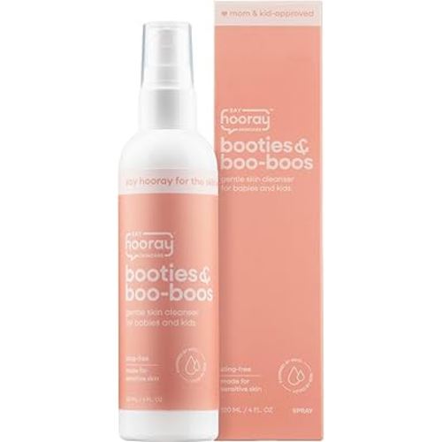 Booties & Boo-Boos Cleansing Spray – No-Sting, Gentle Baby Cleansing Spray for Diaper Care, Irritated Skin & Minor Wounds – Hypochlorous Acid, Mess-Free Spray, Soothes Sensitive Skin, 4 oz