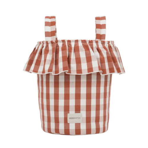 Basket Vichy - Red + Off White · Minicoton