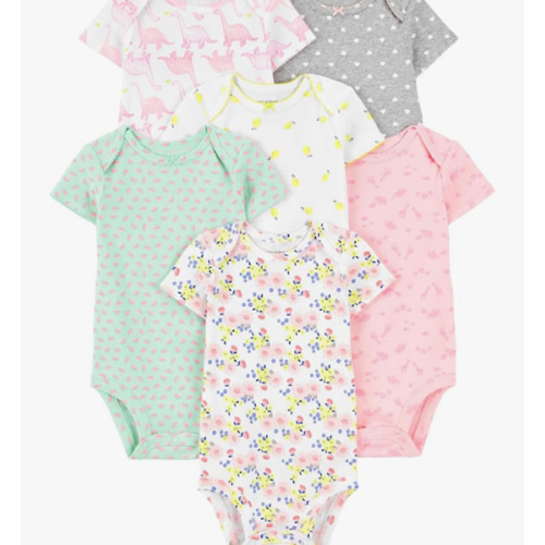 Simple Joys by Carter's Baby-Girls 6-Pack Short-Sleeve Bodysuit