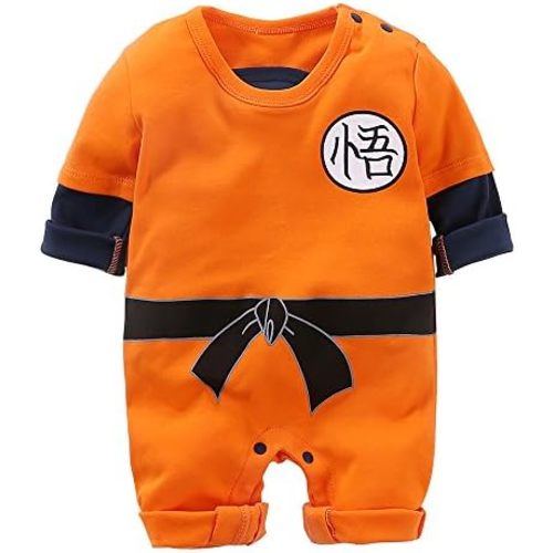 Newborn Baby Romper Baby Bodysuit Lovely Long Sleeve Cartoon Jumpsuits Romper Baby Clothes Orange
