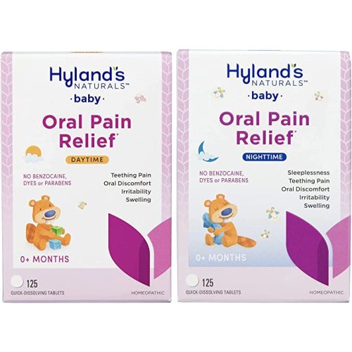 Hyland's Baby Day and Night Bundle, Soothing Tablets with Chamomilla, Natural Relief of Oral Discomfort, Irritability, and Swelling, 250 Count