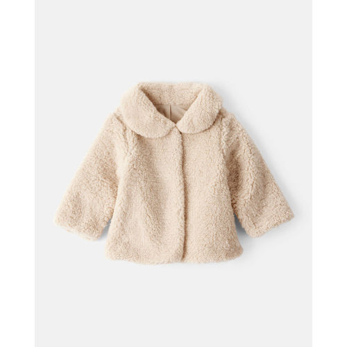 Baby Girl Sherpa Fashion Jacket - Brown - Carter's | Carter's