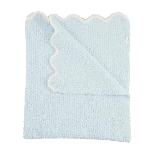 Mud Pie Children's Blue Scallop Chenille Blanket