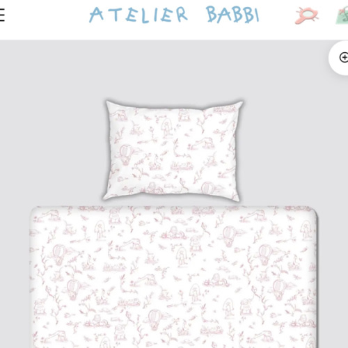 Baby & Kids Sheet Set - Toile De Jouy / Pink