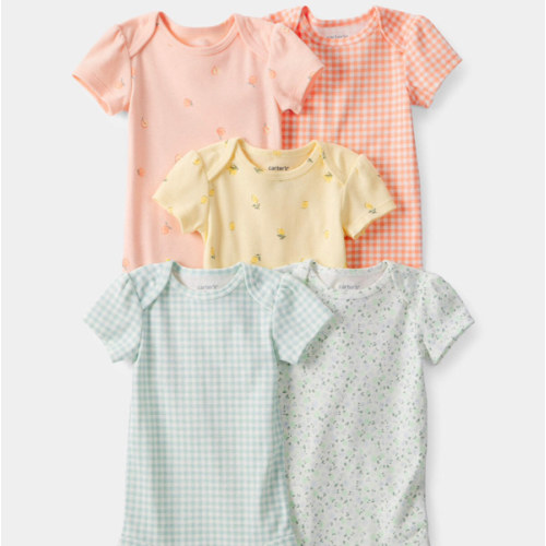 Baby Girl 5-Pack Fruit Multipack Bodysuits - Orange/Green/Yellow | Carter's 0-3 Month