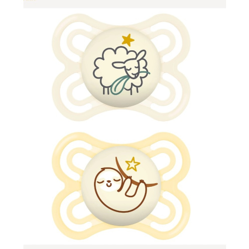 MAM Perfect Night Pacifier 2 pack, 0-6 Months