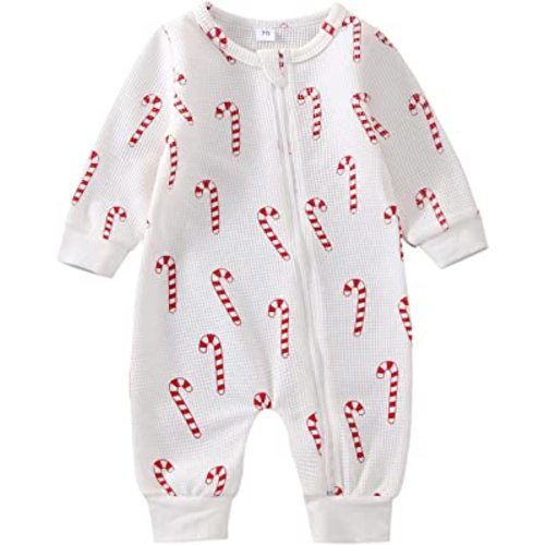 Newborn Baby Girl Boy Christmas Outfit Long Sleeve Romper Jumpsuit Bodysuit Santa Infant Fall Winter Clothes
