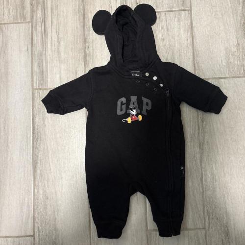 Gap black Mickey Mouse baby onesie #kids #disney 0-3...