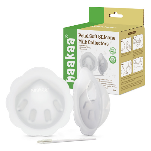 Haakaa - Petal Soft Silicone Milk Collector - Clear - 2 Pcs