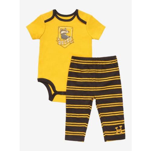 Harry Potter Hufflepuff Crest Infant One-Piece and Leggings Set - BoxLunch Exclusive