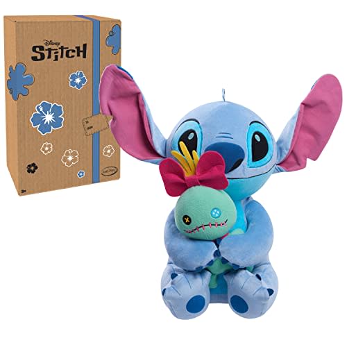 Disney Classics 23 Inch Jumbo Plush with Lil Friend, Stitch & Scrump Stuffed Animal, Officially Licensed Kids Toys for Ages 2 Up, Christmas Gifts and Presents, Amazon Exclusive