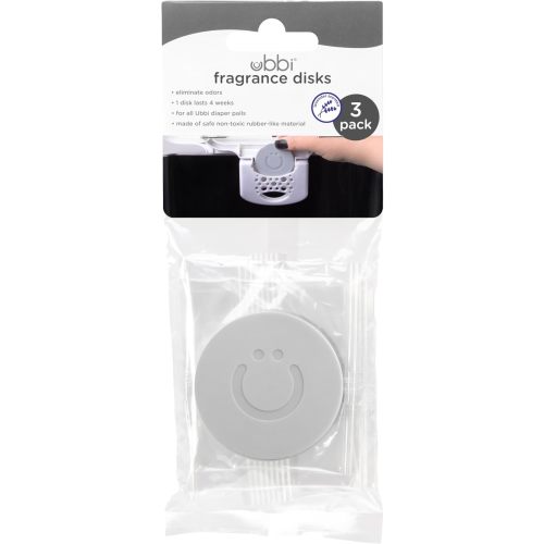 Ubbi Adult Pail Odor Absorbing Fragrance Disks, Odor Eliminator, Odor Removing Solid Air Freshener, Lavender Scented, 3 Pack