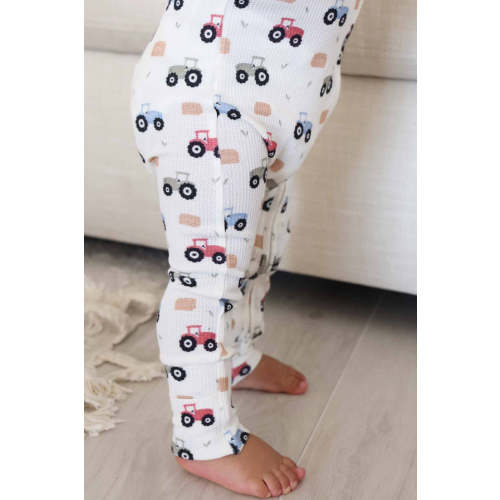 Little Farmer Bamboo Waffle Convertible Zip Romper | Caden Lane