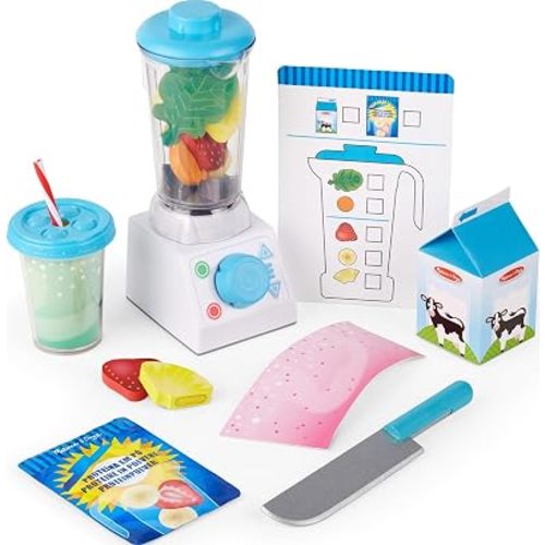 Melissa & Doug Smoothie Maker Blender Set with Play Food - 22 Pieces