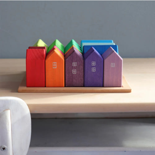 Village Building Blocks Set