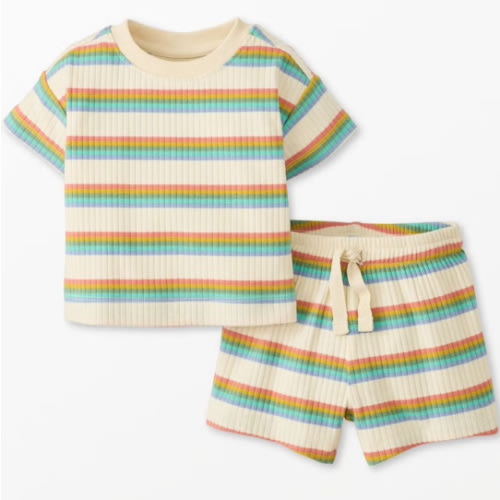 Baby Ribbed T-Shirt & Shorts Set