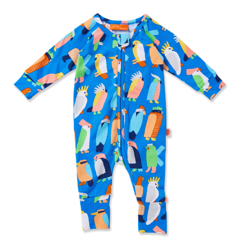 Long Sleeve Romper / Flamin' Galah Blue – Halcyon Nights