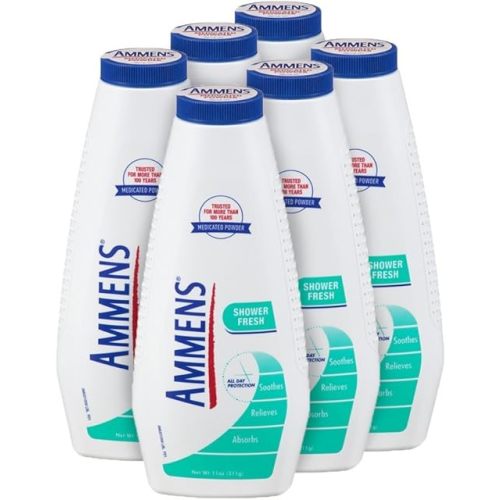 Ammens Powder, Shower Fresh 11oz (Pack of 6)