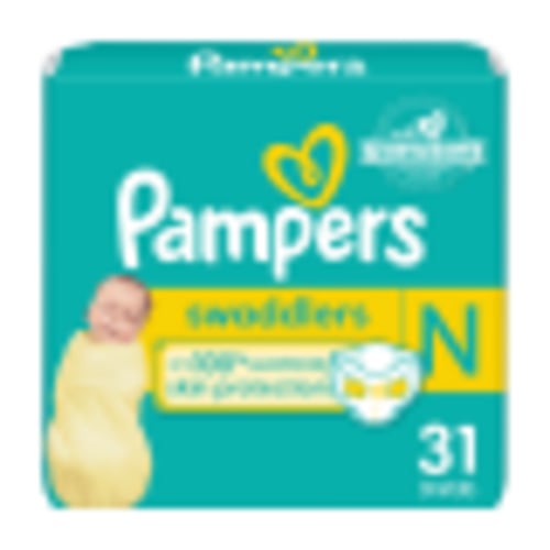 Pampers Swaddlers Newborn Diapers, Size N, 31 Count