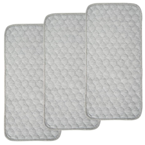 BlueSnail Quilted Thicker Waterproof Changing Pad Liners 3 Count(Gray 13” x 27”)