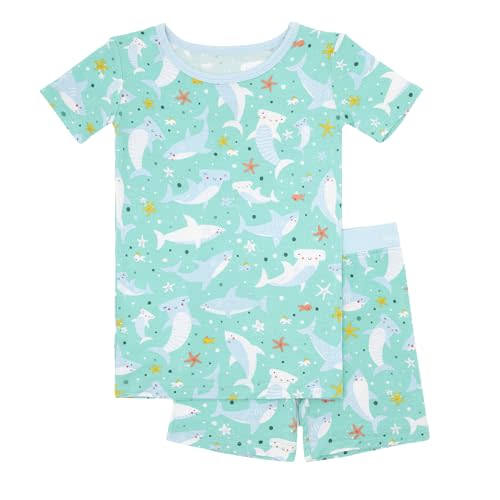 Little Sleepies Pajama Set w/Short Sleeve Shirt & Shorts, Viscose from Bamboo Toddler Pajamas, Girl & Boys Pajamas for Kids