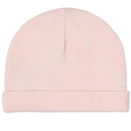 MiniMoi Infant Girls Solid Color Cotton Rich Baby Beanie Barely Pink 0-3