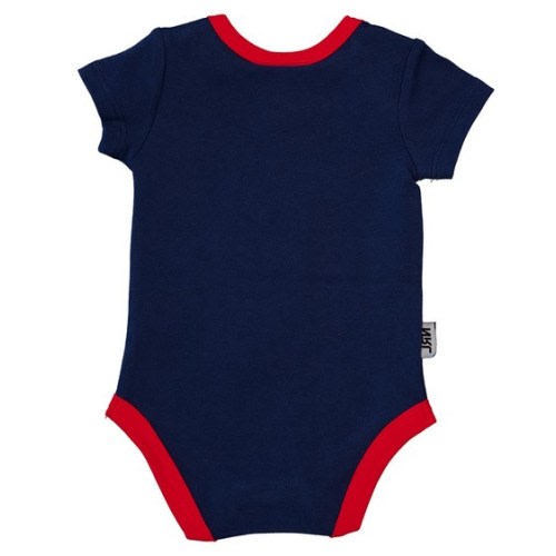 Navy Blue Roosters NRL Short Sleeve Baby Bodysuit | Best&Less™ Online