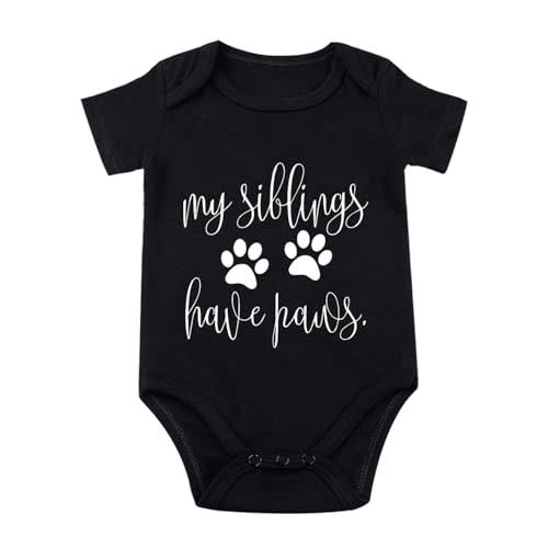 listery My Siblings Have Funny Paws Bodysuit Have Paws Baby Bodysuit Baby Paws Romper Dog Baby Bodysuit