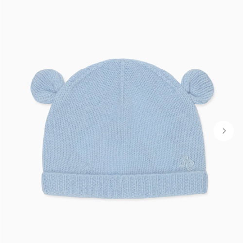 Blue Gloria Cashmere Baby Hat | La Coqueta Kids UK