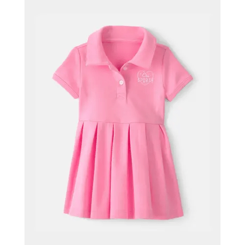 Baby Girl Pleated Tennis Dress - Pink | Carter's