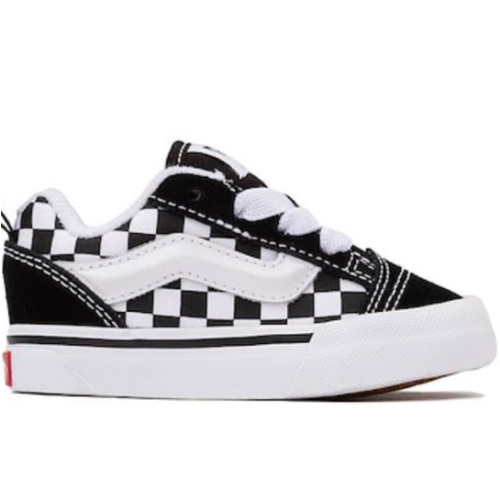 Vans Knu Skool Checkerboard Skate Shoe - Baby / Toddler - Black / White | Journeys