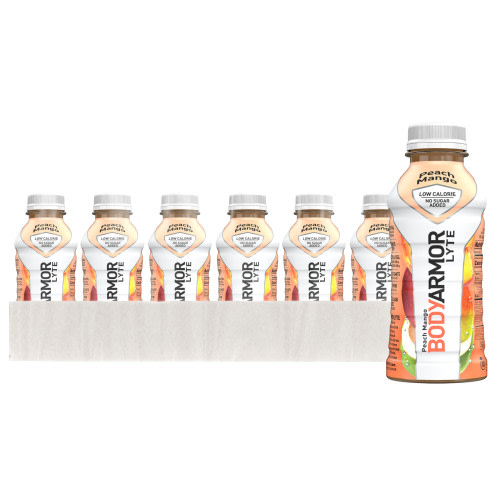 BODYARMOR LYTE Sports Drink Peach Mango, 12 fl oz, 18 Pack