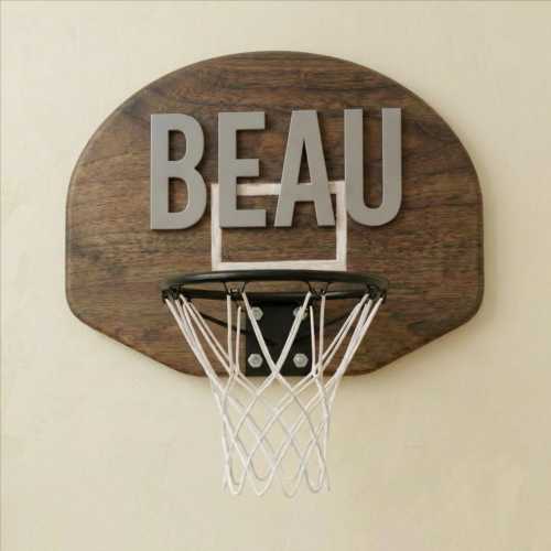 Personalized Basketball Hoop Mini Basketball Over the Door Custom Sport Decor Gift for Teenage Boy sport theme bedroom art toddler wall art