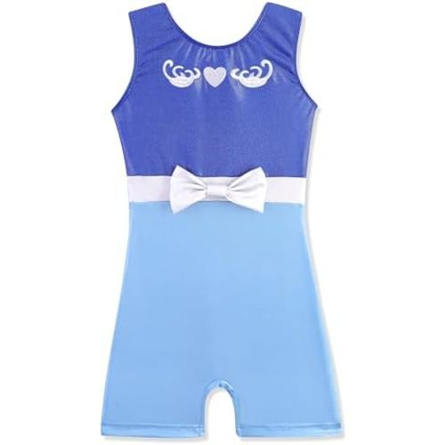 HOZIY Gymnastics Leotards for Girls Sparkly Biketard Mermaid Green Red Hot Pink Polka Dots