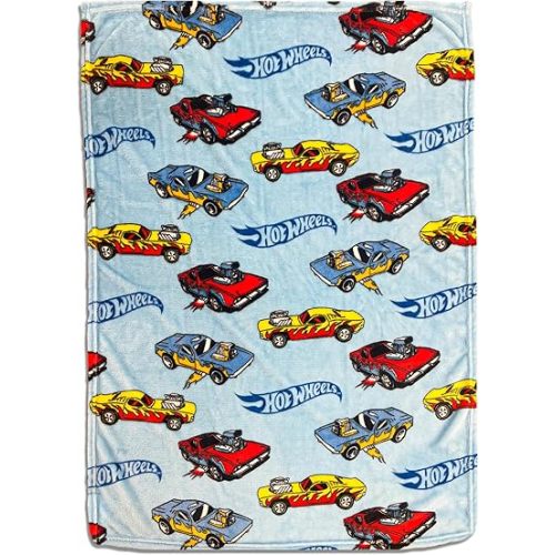 Hot Wheels Blanket | Hot Wheels Throw Blanket | Hot Wheels Baby Blanket Soft Plush Fleece | Car Racing Rug | 30" x 40" | Multicolor | Officially Licensed
