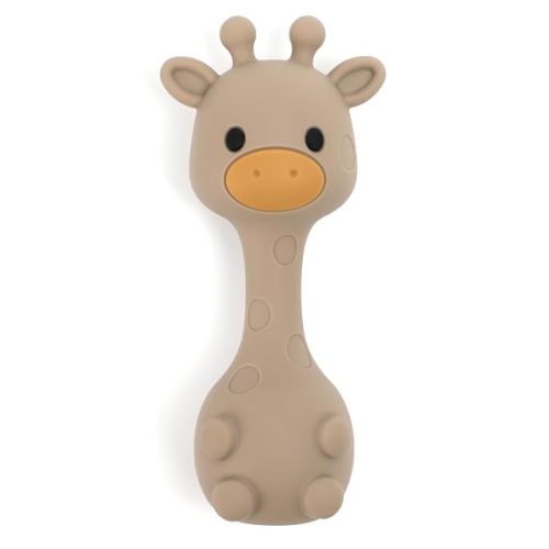 Silicone Little Giraffe Shaker Rattle Toy for Babies