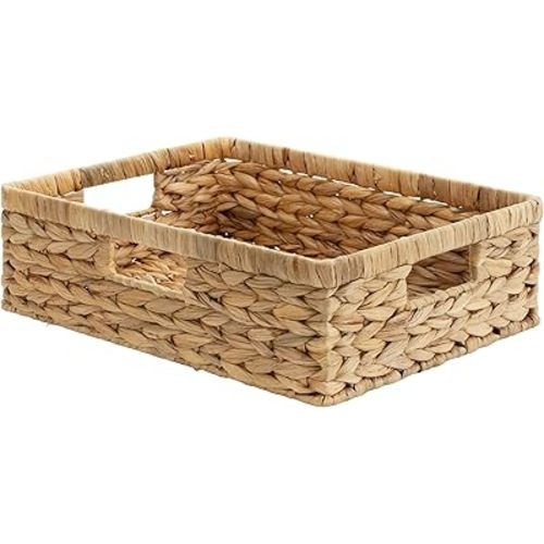 StorageWorks Wicker Storage Baskets for Shelves, Pantry Baskets, 1-Pack